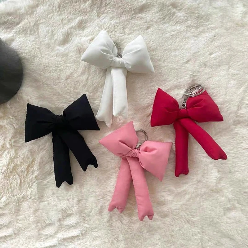 Y2K Trendy 3D Bowknot Keychain Sweet Bow Keyring For Girls Fashion Bag Pendant Backpack Hanging Decoration Couple Gifts