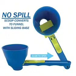 Protein Powder Funnel Spoon Measuring Spoon Funnel with Longer Handle Scoop for Water Bottle Water Essential Powder Sliding