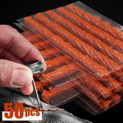 50/5Pcs Tubeless Tire Repair Strips Stiring Glue for Tyre Puncture Emergency Car Motorcycle Bike Tyre Repairing Rubber Strips