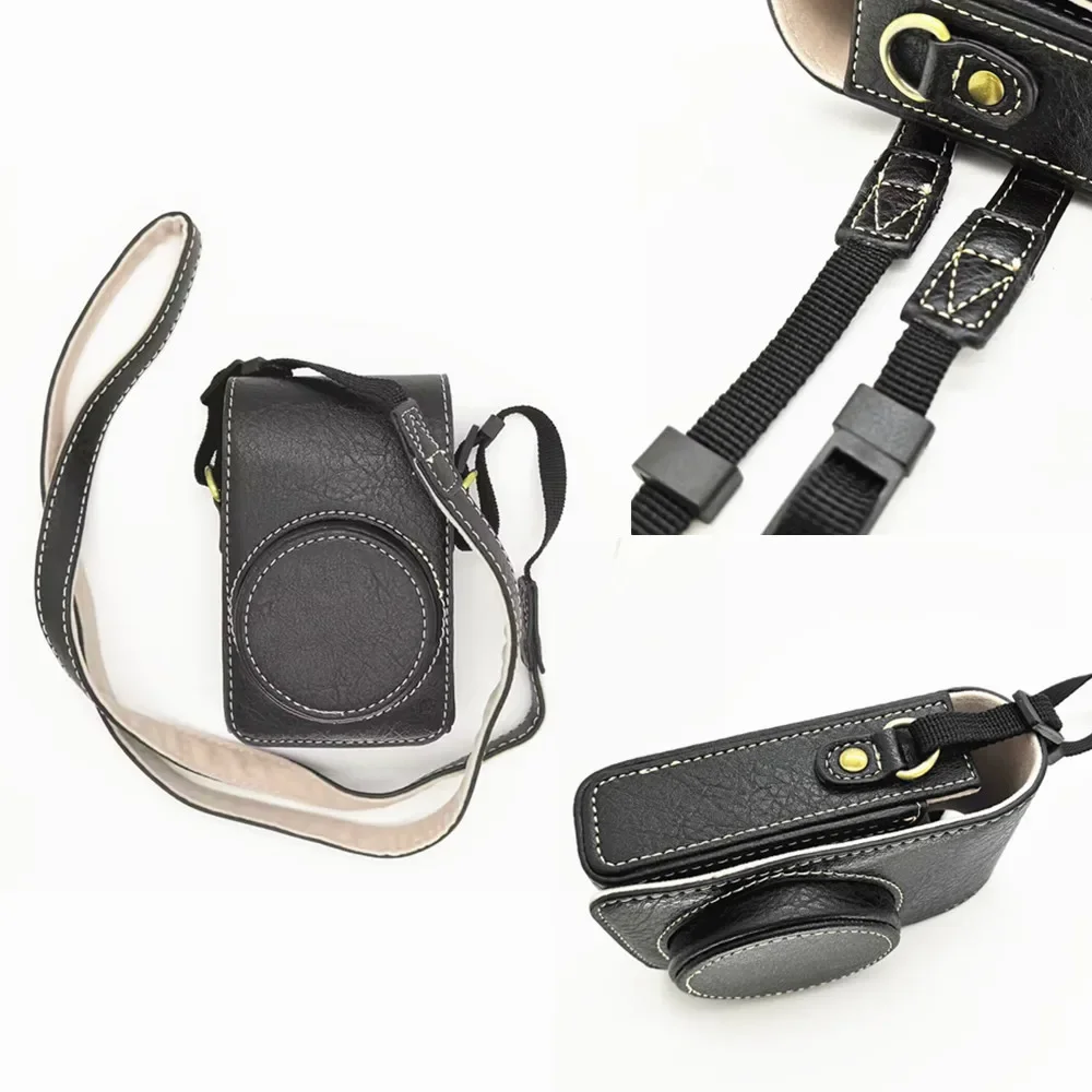 Para Sony ZV-1F RX100 Canon G7X Ricoh GR Panasonic LX10, funda vintage de PU, funda de transporte compacta para cámara digital.