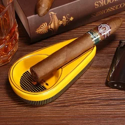 Cigar Ashtray Patio Single Ceramic Outdoor Ash Tray Cigars Portable Travel Porcelain Cigar Ashtrays Suitable for Gift