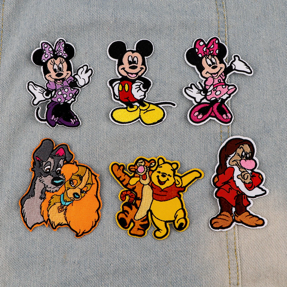 

Cute Dog Patches for Clothing Cartoon Anime Embroidered Patches on Clothes Stickers DIY Ironing Appliques Jacket Jeans Stripes