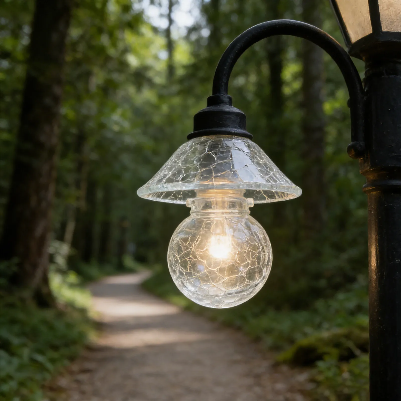 8Pcs Glass Crackle Glass Globe Lamp Shade Replacement For Outdoor Lighting Design Light Shades Clear Covers