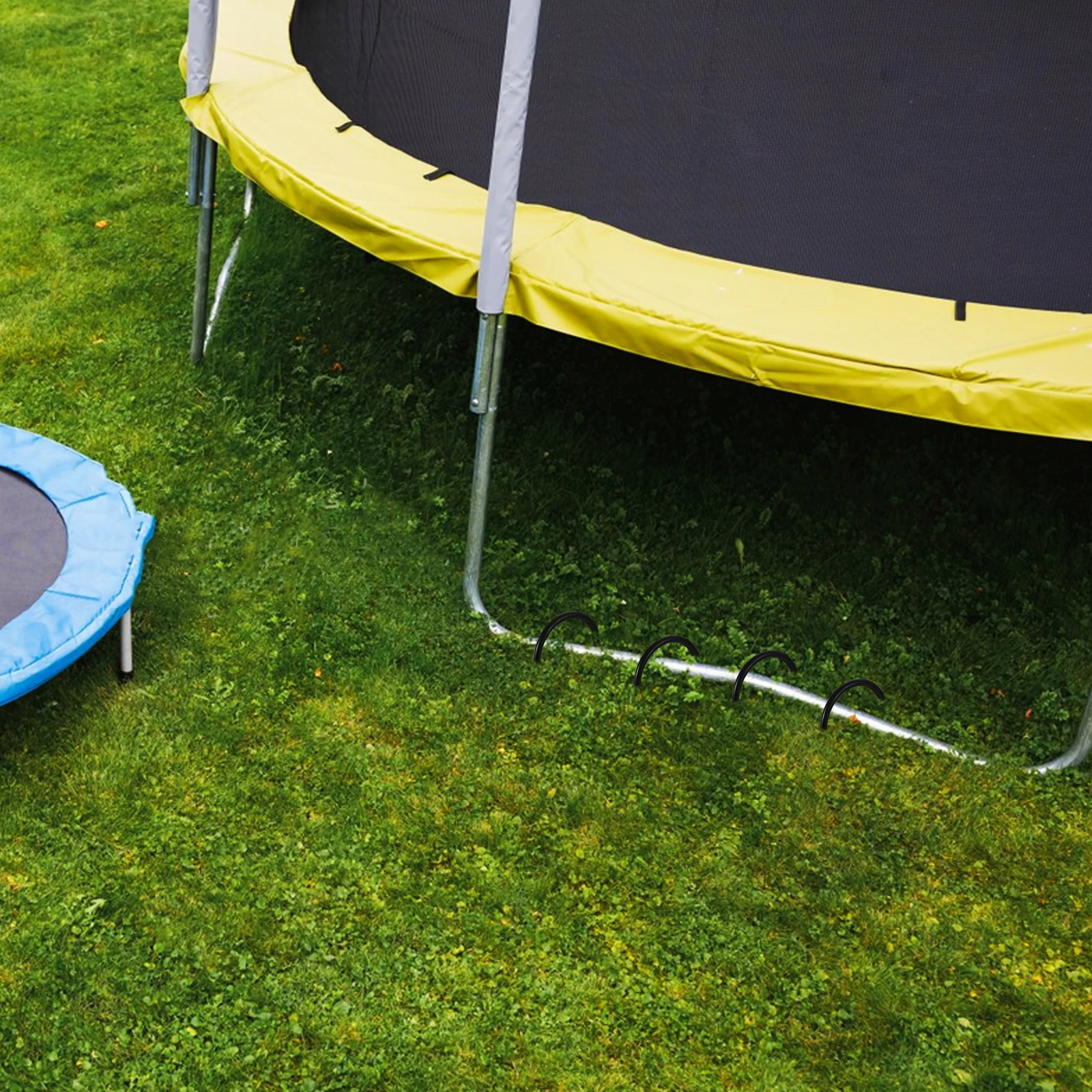 

4pcs Tent Stakes Heavy-duty Galvanized Steel Camping Ground Stake Wear-resistant Trampoline U-shaped Windproof Outdoor Garden
