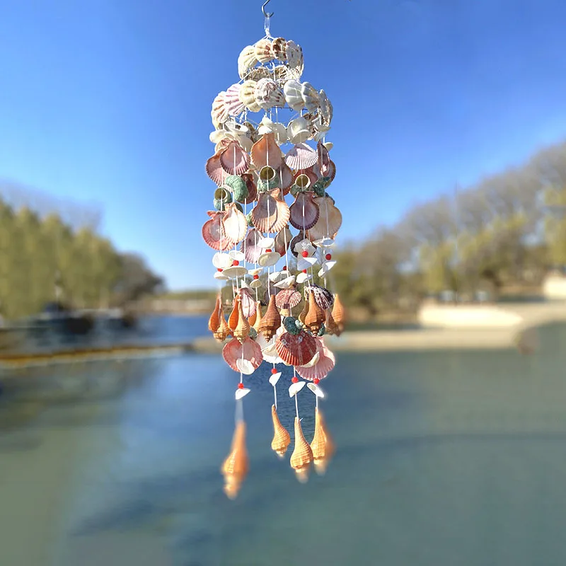 Natural Shell Wind Chimes Handcrafted Conches Indoor Birthday Gifts Marine Characteristic Handicrafts Creative Decorations