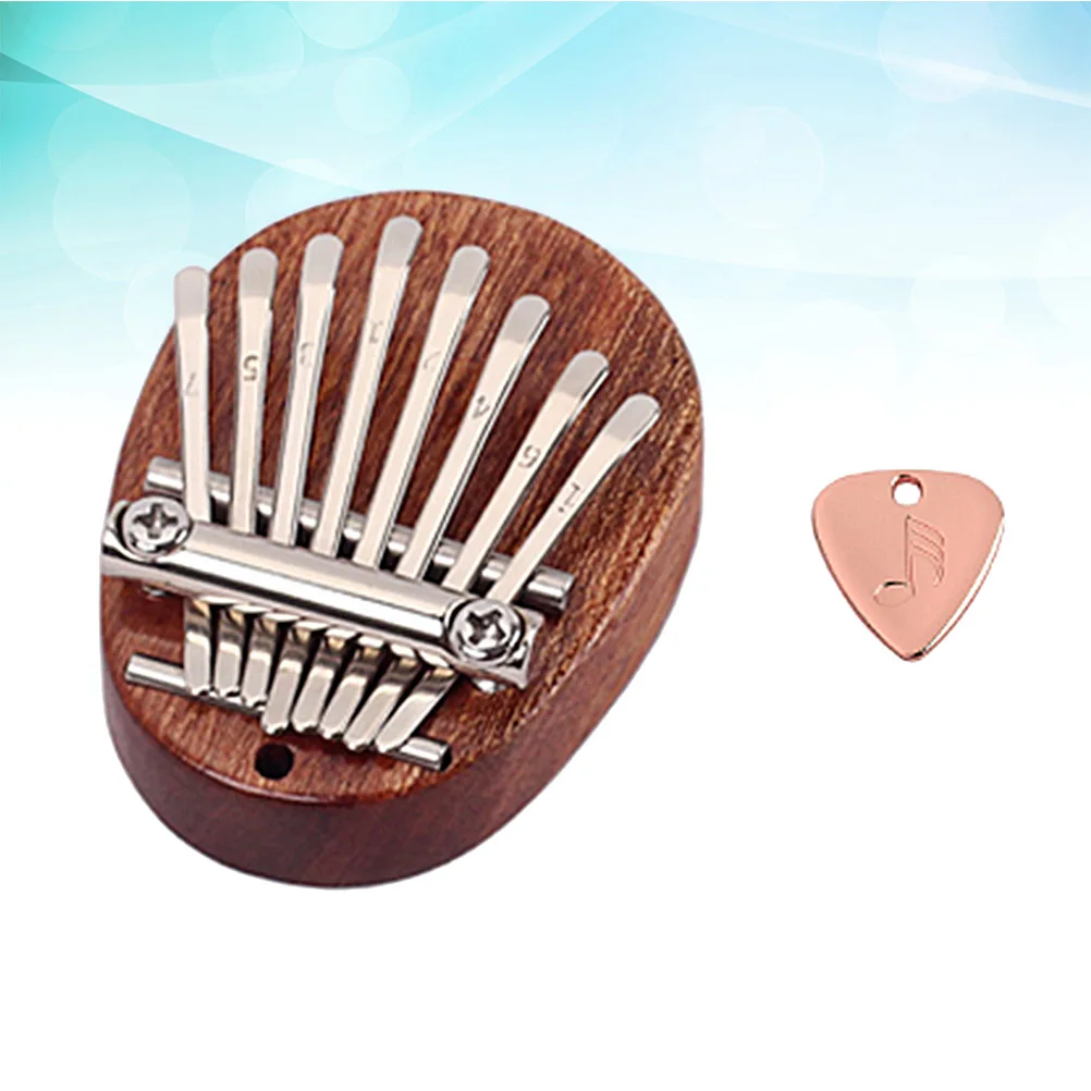 

1Pcs Thumb Piano Kalimba 8 Keys Portable Brown Finger Piano Instrument Pick Included Music Gift for Beginners