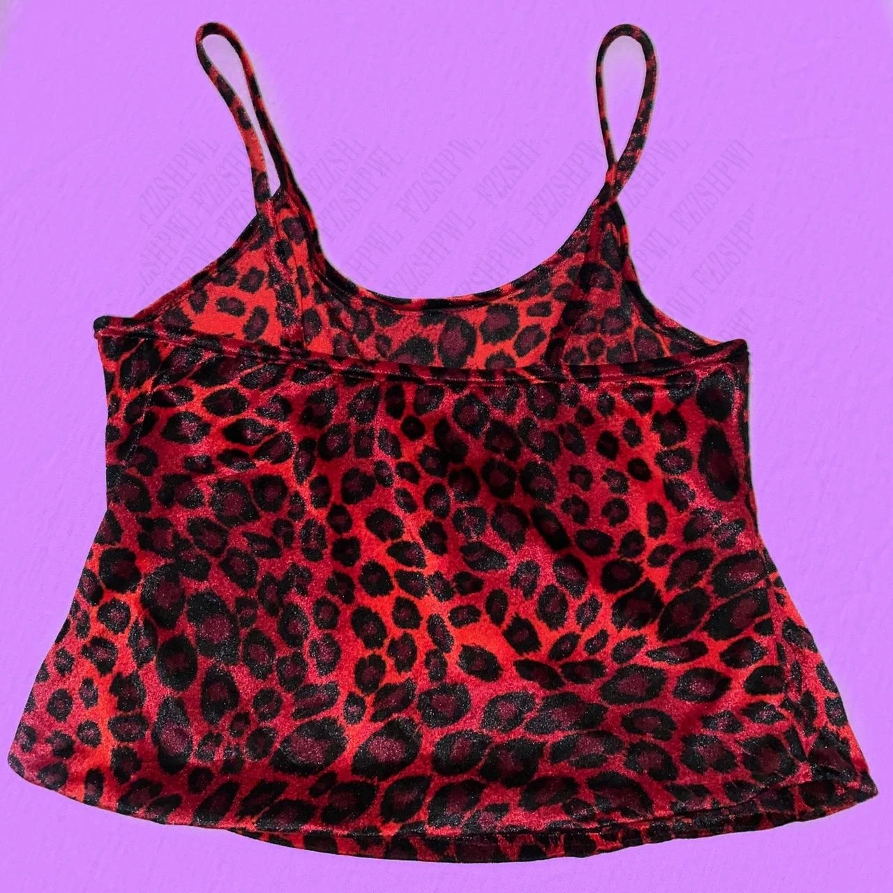 90s Retro women sexy red leopard print crop top Y2K Aesthetic Streetwear Spaghetti Strap sling High street sleeveless Halter top