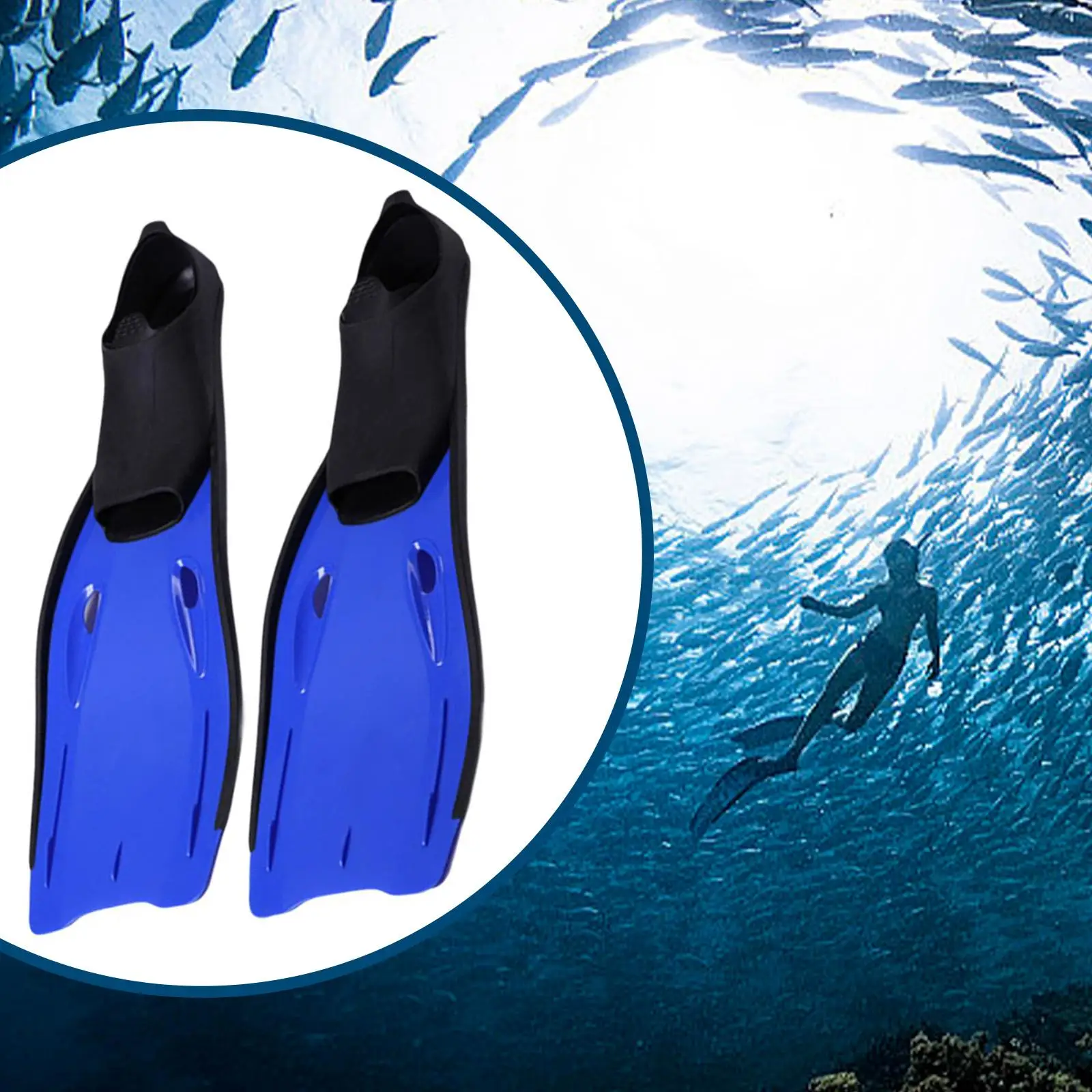 

Snorkeling Fins Flippers, Portable Lightweight Full Foot Pocket Scuba Diving Fins, Swim Fins for Men Women Snorkeling Gear