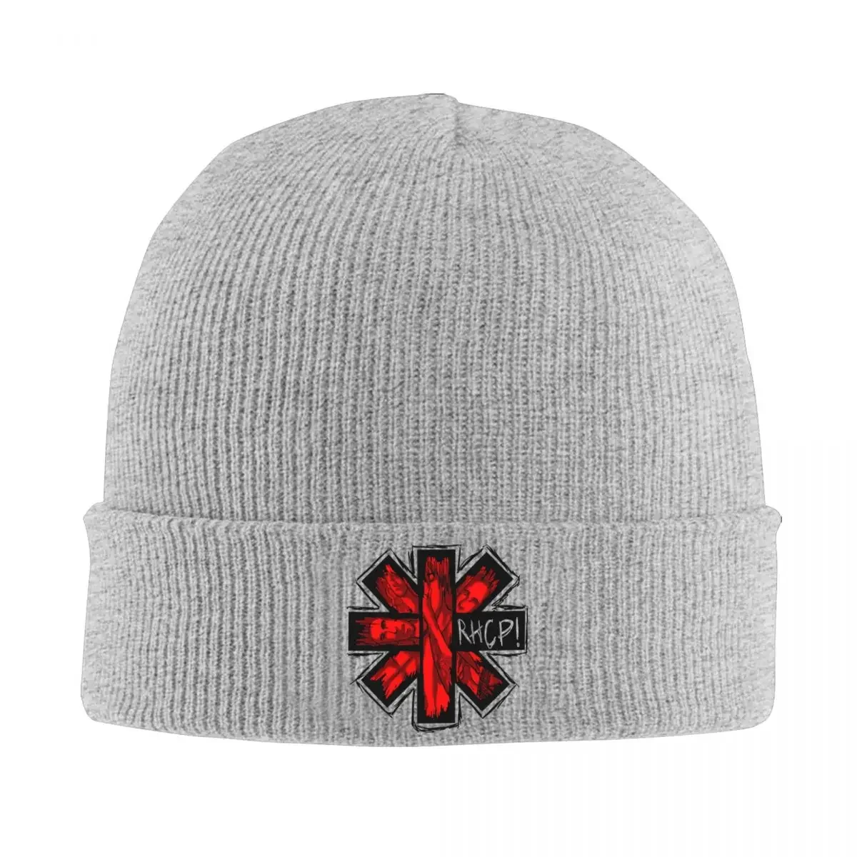 Red Hot Chili Music Band RHCP Peppers Knitted Hat for Women Men Beanie Winter Hats Warm Melon Cap