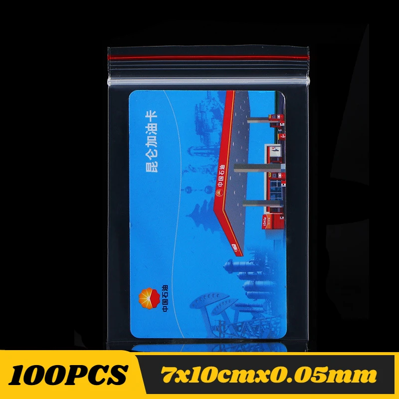 100 STKS PE Ritssluitingszak Transparante Plastic Zakken Sieraden Zip Ritssluiting Hersluitbare Poly Doorzichtige Verpakking Zakken Verschillende Grootte