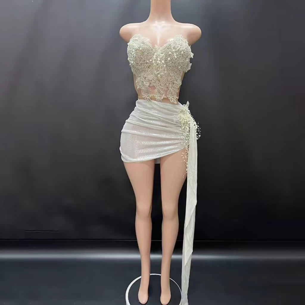 

Высококачественный сексуальный топ без рукавов и юбка со стразами на талии, костюм для женщин, модная одежда для выступлений в баре, ночном клубе