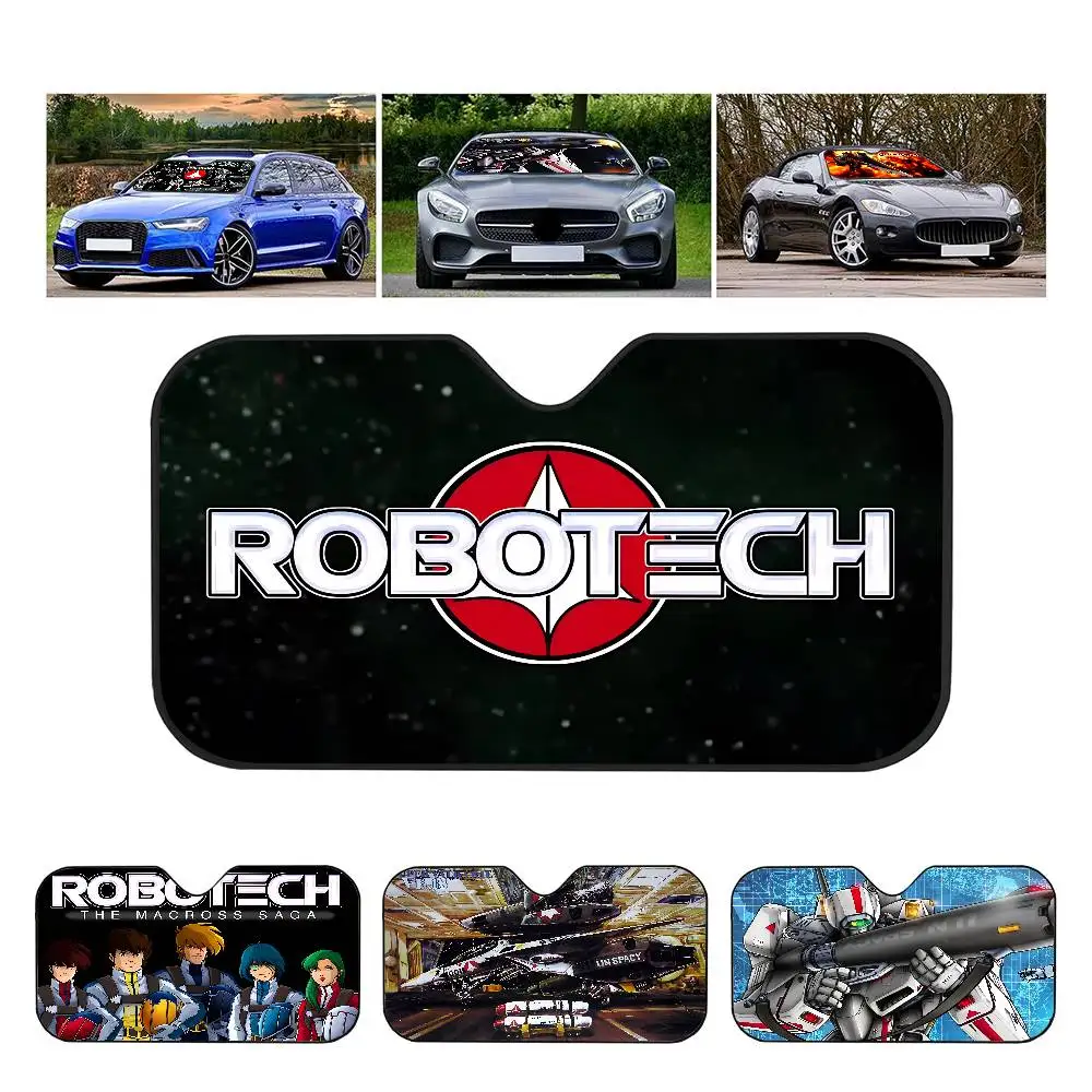 Parasol para parabrisas de coche con diseño de Anime R-Robotech, visera solar reflectora de calor de 70x130cm
