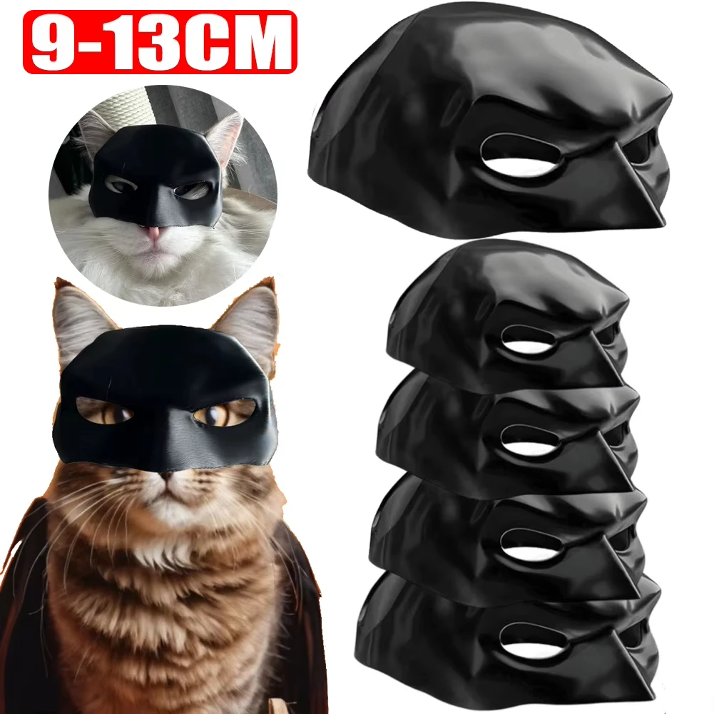 Neue Fledermaus Katze Avenger Maske Cosplay Hut Katzenspielzeug Ornament Coole Katzenmasken Heimtierbedarf Dekoration Haustierspielzeug für Katzen und Hunde 9-13 cm