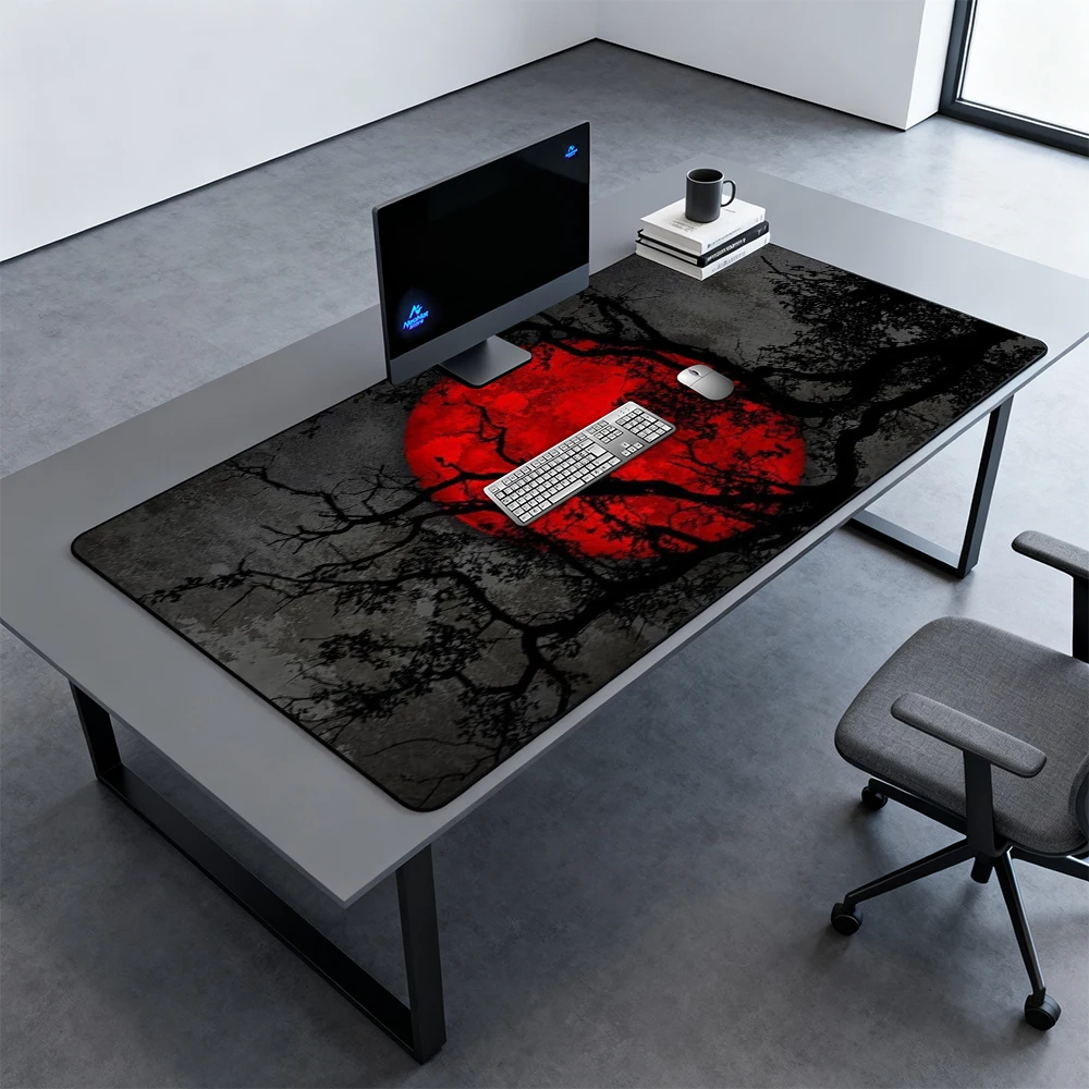Blood Moon Mouse Pad XXL Dark Fantasy Gothic Horror Desk Mat 1200x600 Non Slip Printed Office Home Gift Full Size Available