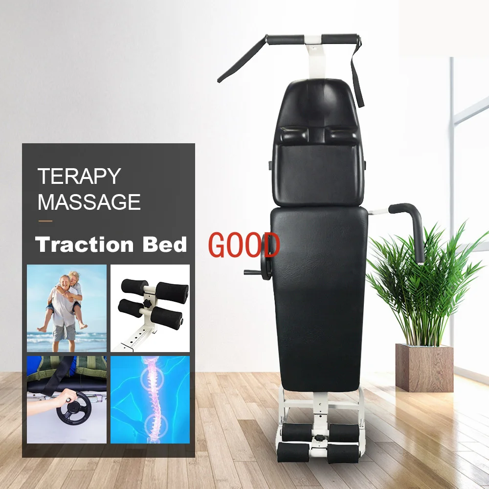 

Portable Folding Massage Bed Table Cervical and Lumbar Traction Bed Body Stretching Device Back Stretch Bench