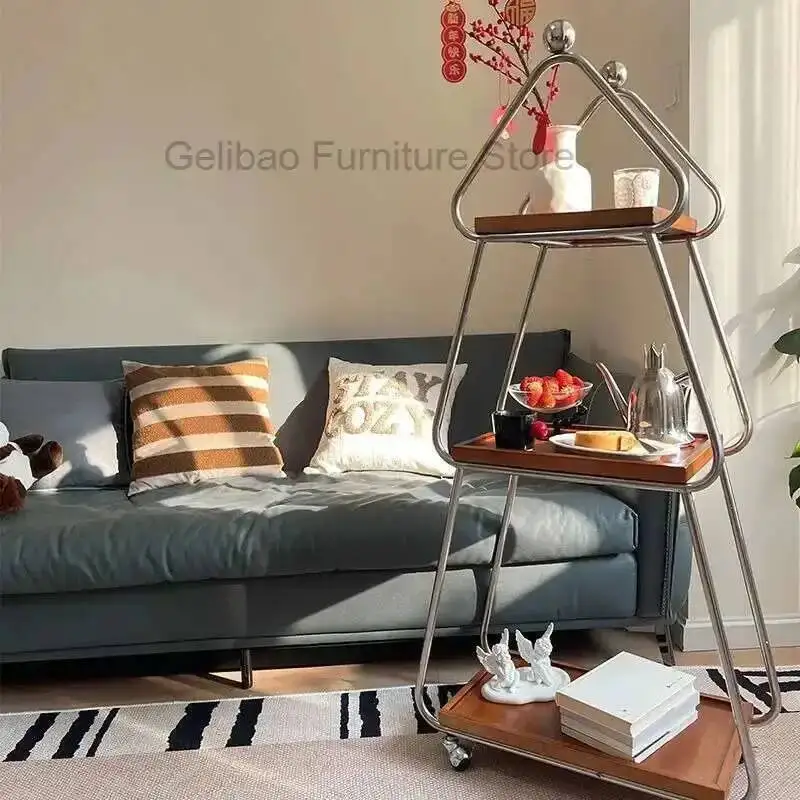 

Rack Medieval Creative Modern Simple Christmas Tree Style Multi-layer Movable Snack Storage Net Celebrity Rack Shelves