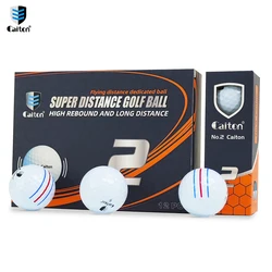 Caiton 12Pcs Super Long Distance Golf Balls Double Layer Straight Flight Soft Feel Durable Practice Play Balls Men Women Golfers