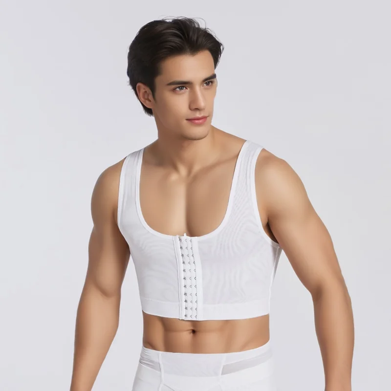 Camicie a compressione da uomo per uomo Shapewear Chest addome Control Body Shaper Slimming Undershirt Workout Vest canotta