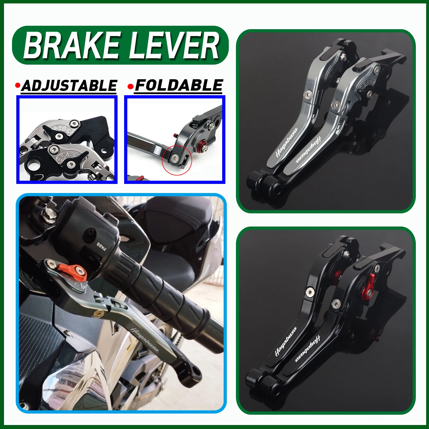 

For SUZUKI HAYABUSA GSX1300R 1999-2020 Motorcycle Adjustable Folding Handle Brake Lever Clutch Levers GSXR1300 GSX-R1300 GSXR