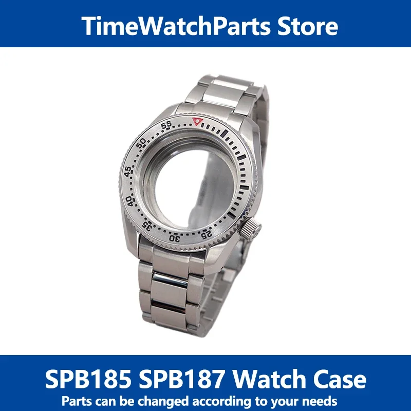 

Mod SPB185 SPB187 Watch Case For NH35 NH36 Movement Stainless Steel Silver Bracelet Bezel Insert Dive Watch Replace Parts