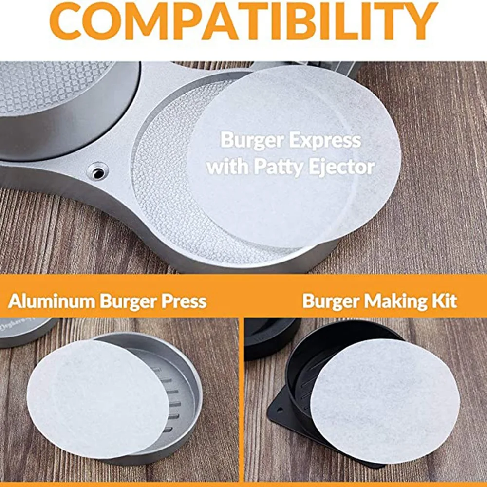 500 Pcs Papers for 4.5 Inch Burger Press Hamburger Round Separators Non-Stick Heat Lunch Meat