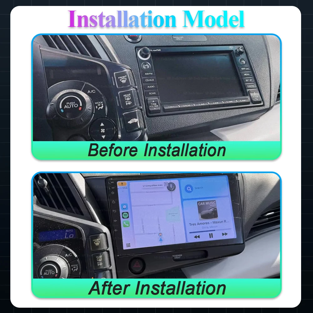 Android 16 Carplay For Honda Cr-z 1 Crz Lhd Rhd 2010-2016 Car Radio Multimedia Player Stereo Head Unit Gps navigation Screen 5g