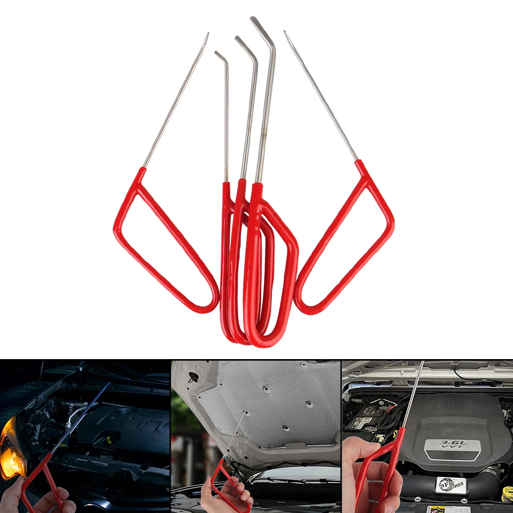 

2/3/5pcs Pry Bar Rods Car Dent Removal Tools With Hooks Dent Repair Tools Autos Body Care Parts Stainless Steel Auto Accessories