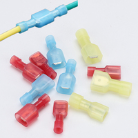 Wire Quick Connector MDFN/FDFN Nylon Fully Insulated Male Female Butt Terminal Spade Cable Plug 6.3 Red Blue Crimp Terminal