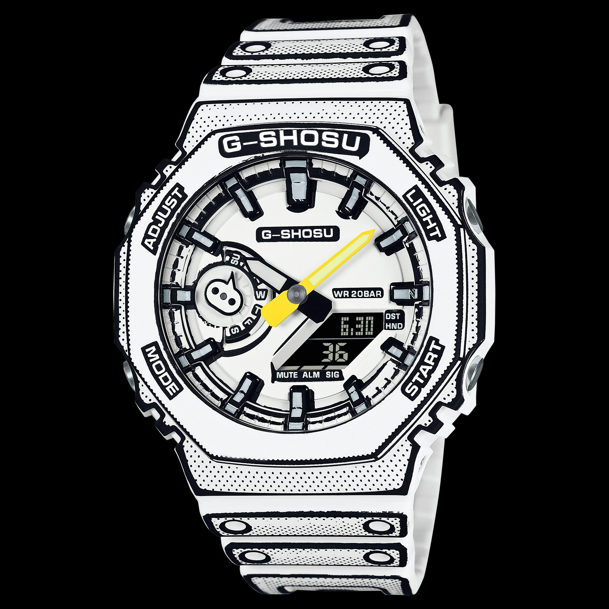 Digital Sports Electronic 2100 Men\'s Watch Comic Book Edition Full Function World Time LED Auto Hand Lifting Lamp Oak Series