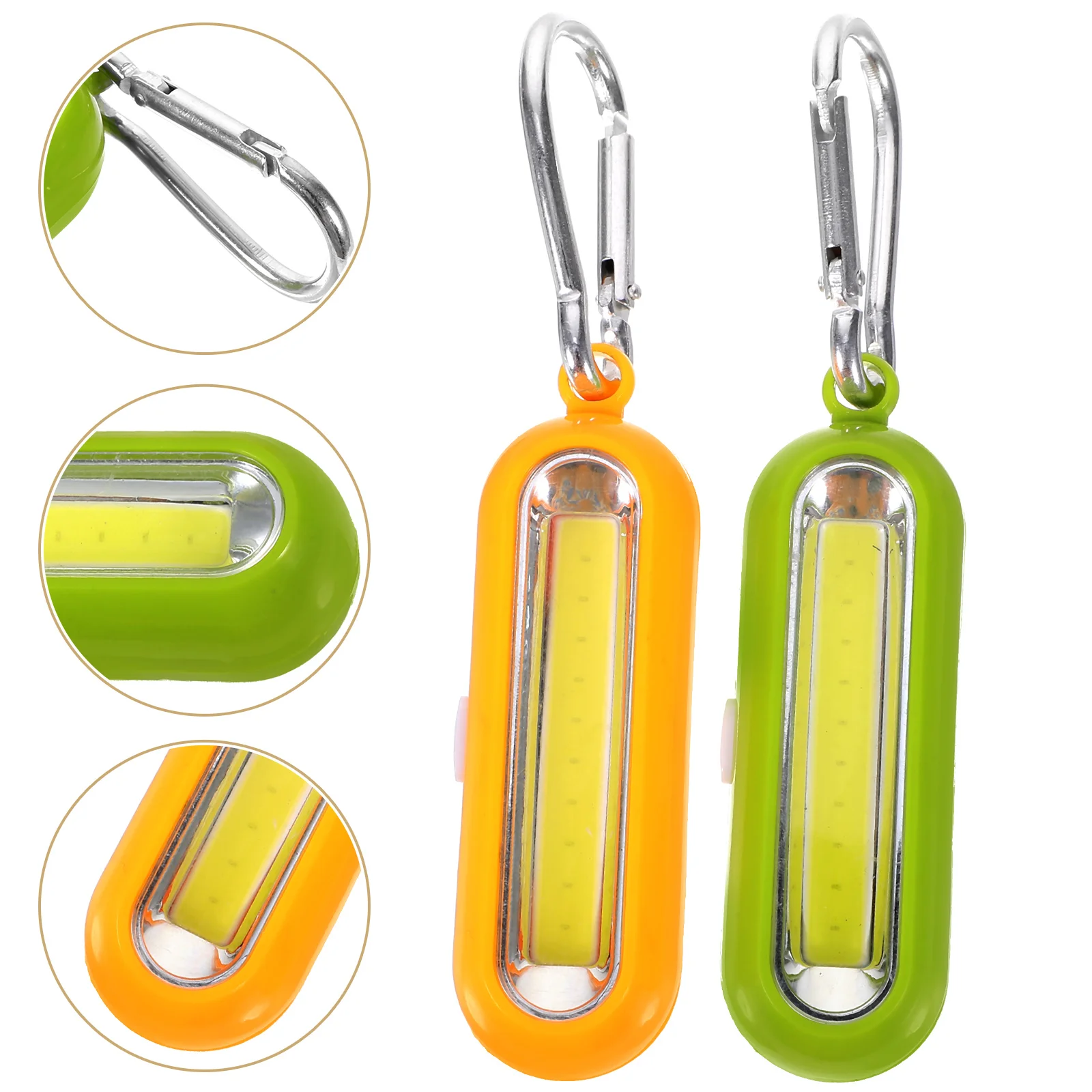 

2 PCS Flashlight Climbing Key Ring Keyring with Portable Pocket Keychain Mini Torch