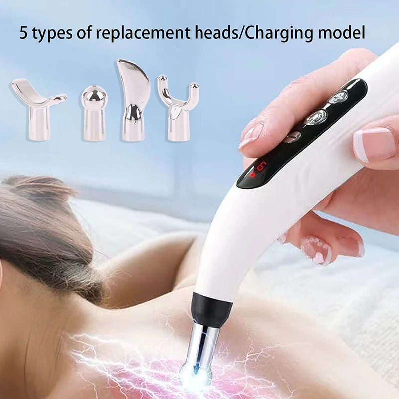 5 Heads Electronic Acupuncture Pen Neck Leg Face Electric Acupuncture Meridian Pen Massager For Body Relaxation