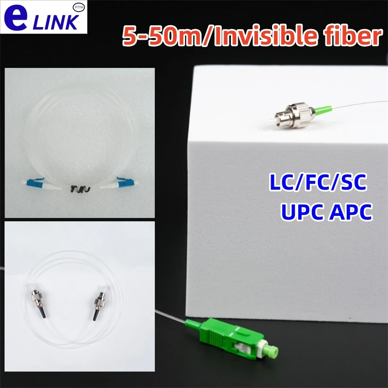 

LC-LC invisible jumper G657A2 5m-50m FC APC SCAPC transparent fiber optic patch cord FC/UPC singlemode single core 10m20m30m