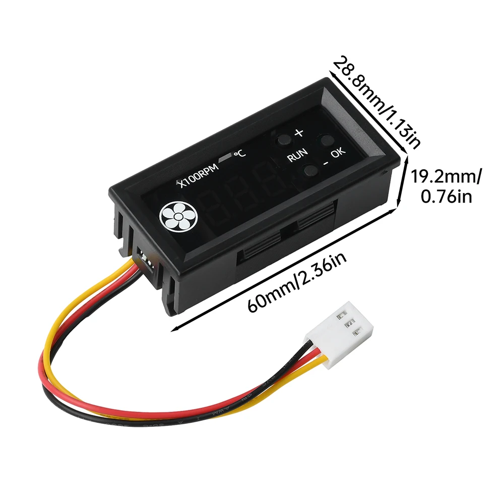 Controlador de velocidad de Control de temperatura del ventilador PWM de 4 cables 12V3A pantalla Digital velocidad de temperatura reducción de ruido del chasis