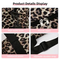 Leopard Printing Travel Bag Large Capacity Sports Gym Bag With Independent Shoe Compartment Weekend Overnight Duffel Bag 5