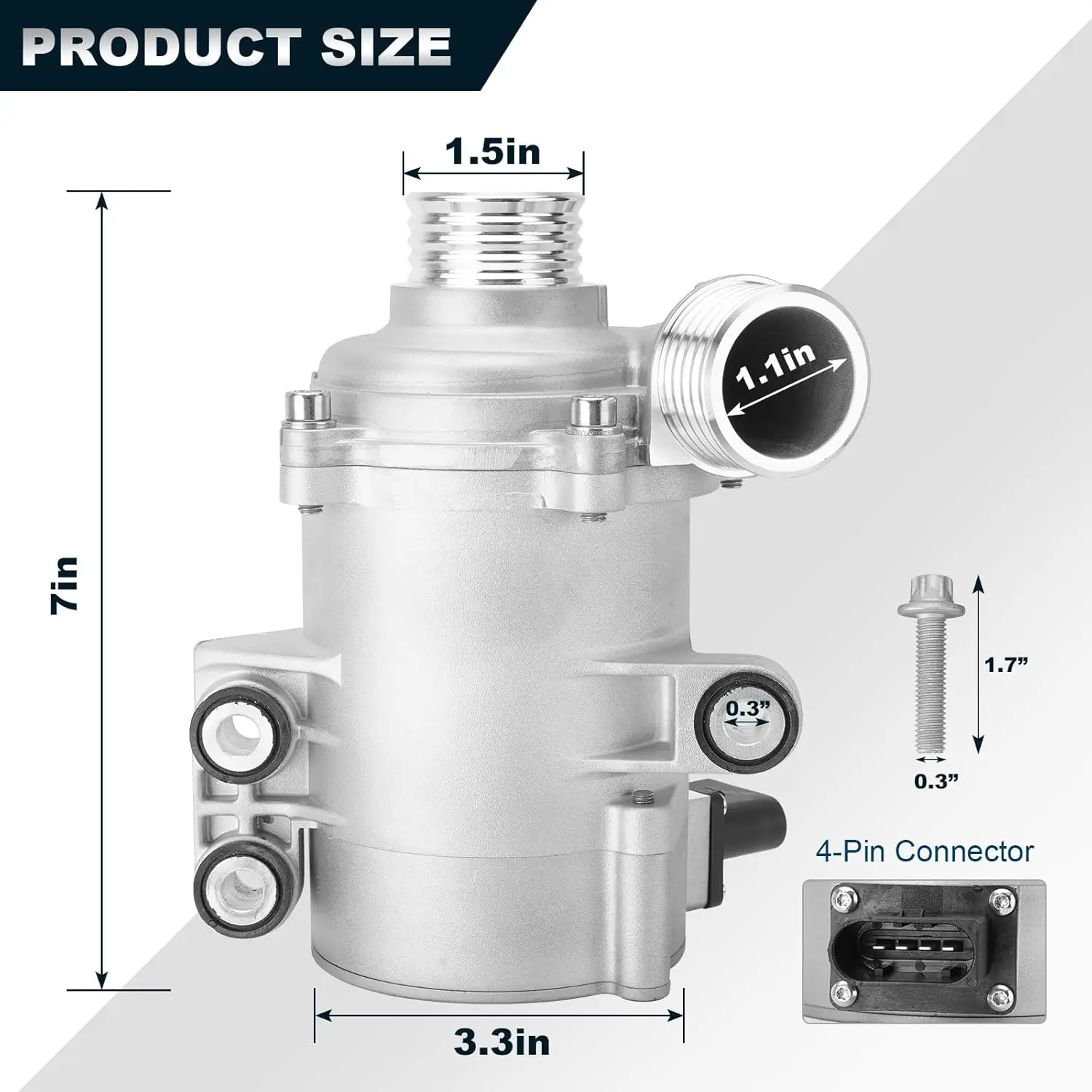 11517597715 11517571508 Elektrische Wasserpumpe kompatibel mit BMW 220i 320i 420i 520i X1 X3 Z4, F22 F30 F34 F32 F10 F11 – Detail 8