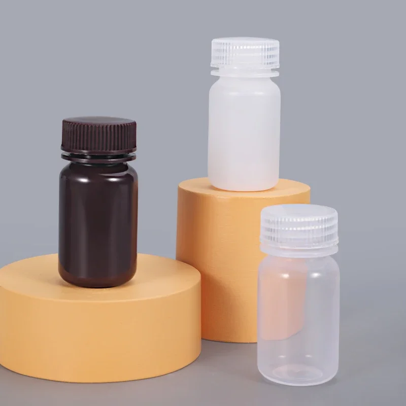 500ML Empty Plastic Bottle with Lid Wide Mouth Storage Container Laboratory liquid Reagent Refillable bottle Food Grade