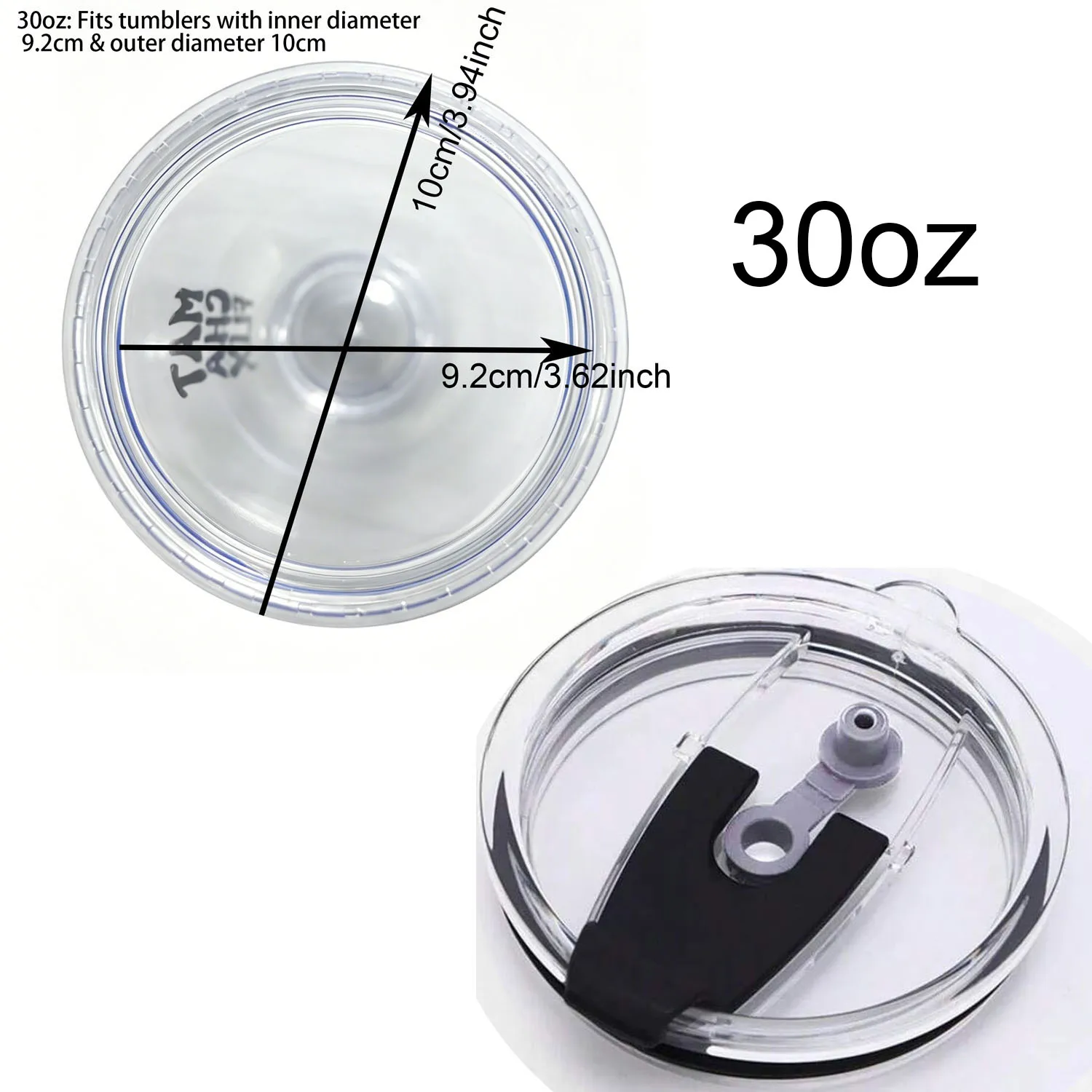 20oz/30oz Spritzwassergeschützter Flaschendeckel Einfache Kunststoffdeckel für Ozark Trail RTIC Yeti Becher Mehrfarbiger Thermosdeckel – Detail 1