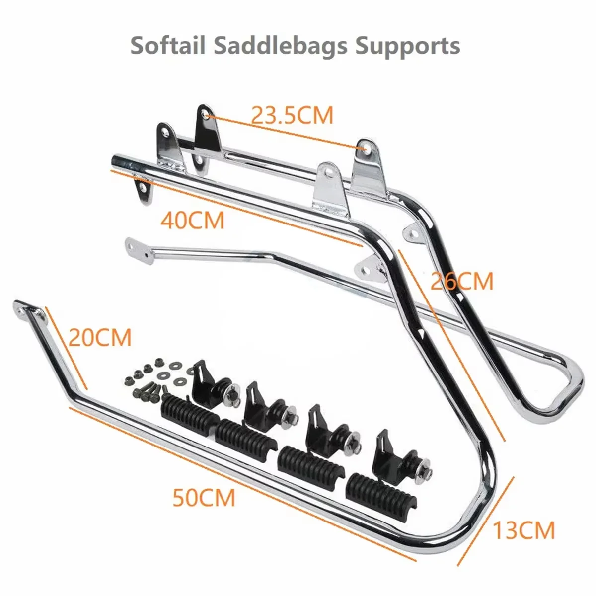 

For Davidson Fat Boy Softail Heritage Deluxe Night Train Accessories Hard Side Box Case Saddle Bag Support Mount Brackets