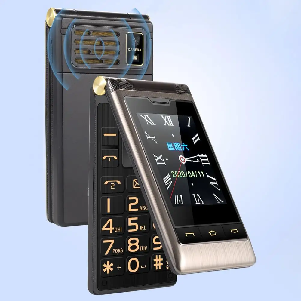 G10-C Keypad Phone 2G Large Capacity Multiple Languages Flip Unlocked Spare Mobile Phone Mobile Phone Dual Display Screen