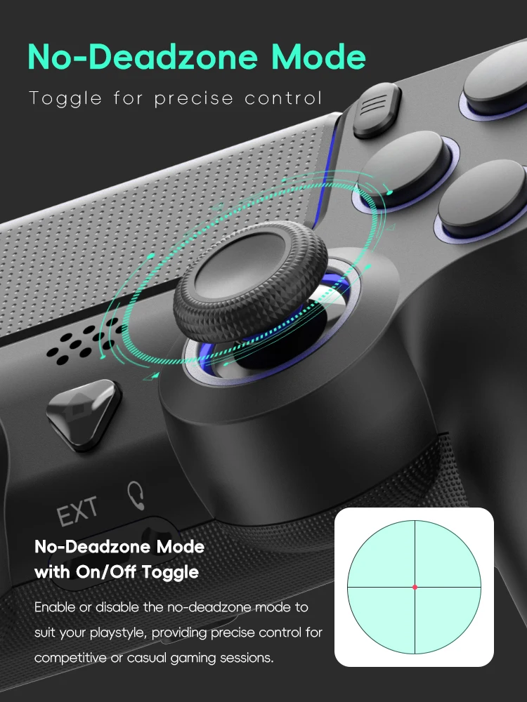 データフロッグ Bluetooth 互換ワイヤレスコントローラー PS4 スリムプロ PC 振動 6 軸モーションセンサージョイスティックゲームゲームパッド