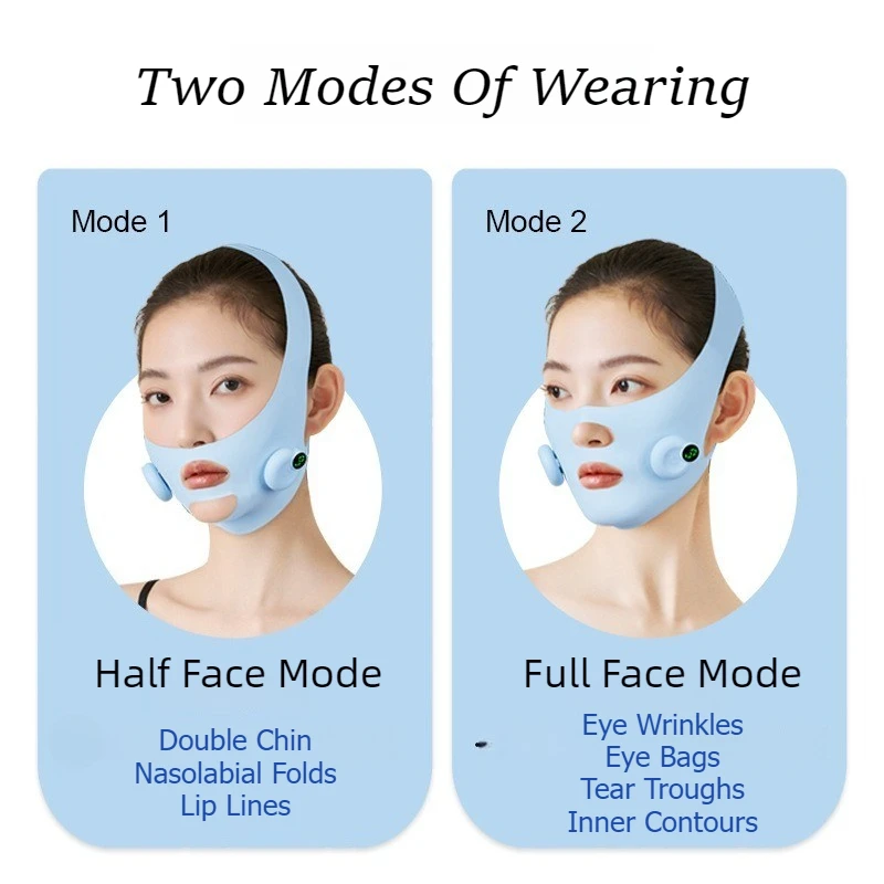 마이크로커런트 페이셜 마사지기 여성 주름 제거 얼굴 리프팅 기기 전기 피부 미용 장비 휴대용 턱 줄이기 기기