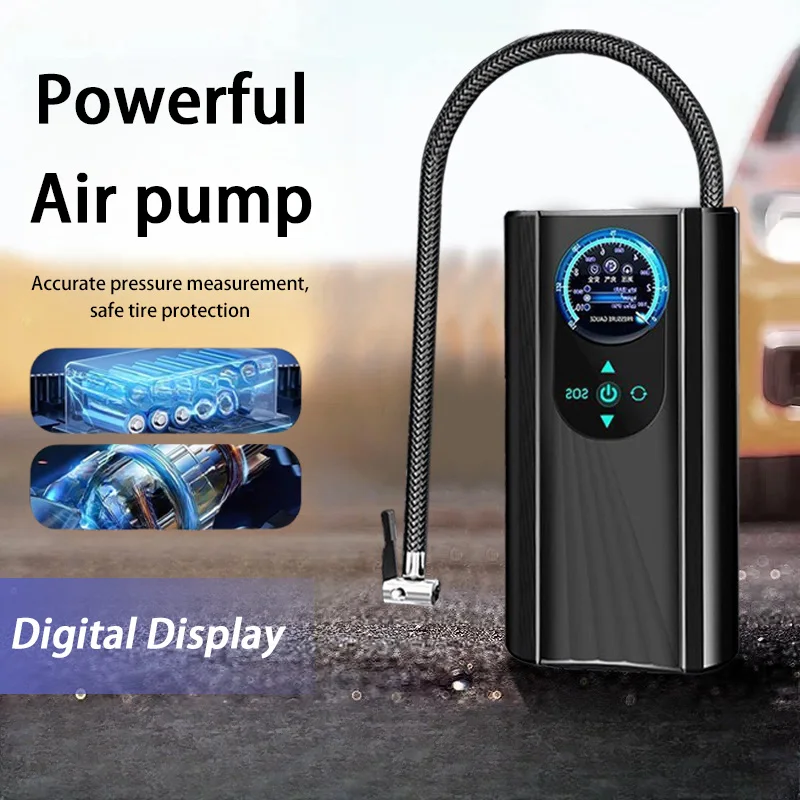 Car Mounted Inflation Pump Wireless Digital Display Accurate Detection Preset Tire Pressure Low Noise Tire Inflation1 Set