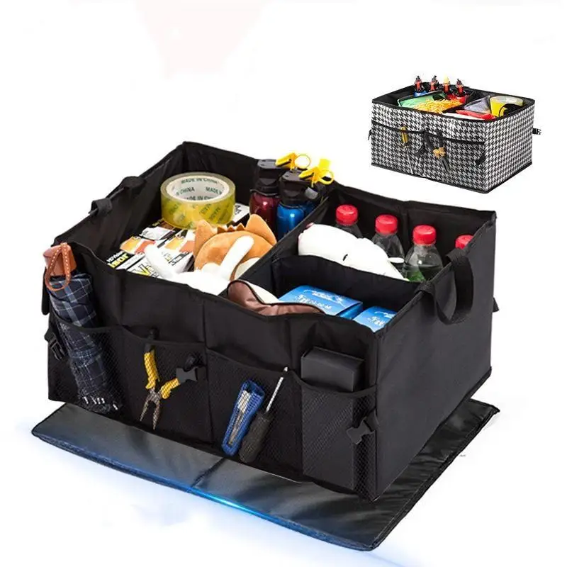 Collapsible Car Cargo Storage Box Large Non-slip Waterproof Trunk Organizer for Outdoor Camping Grocery Shopping