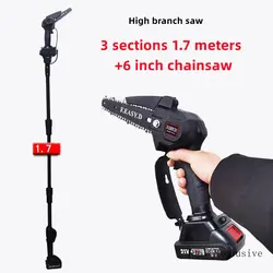 1.7M Electric Trimming Branch Sw Cordless Aerial Branch Pruning Chainsaw Telescoping Pole Pruning Tool With Li-ion Battery