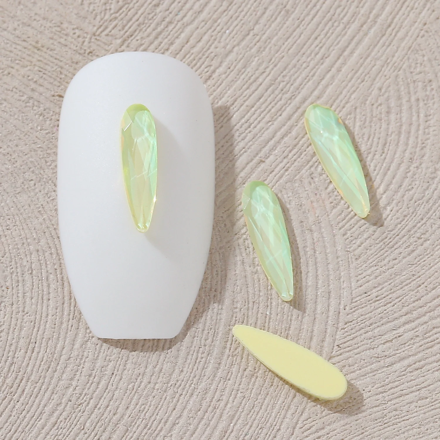 أحجار راين فنية للأظافر بقاع مسطح ، موكا نيون ، زجاج لامع ذاتي اللصق ، ديكور أظافر ثلاثي الأبعاد كريستال ، بيع بالجملة ، 3x10mm #2