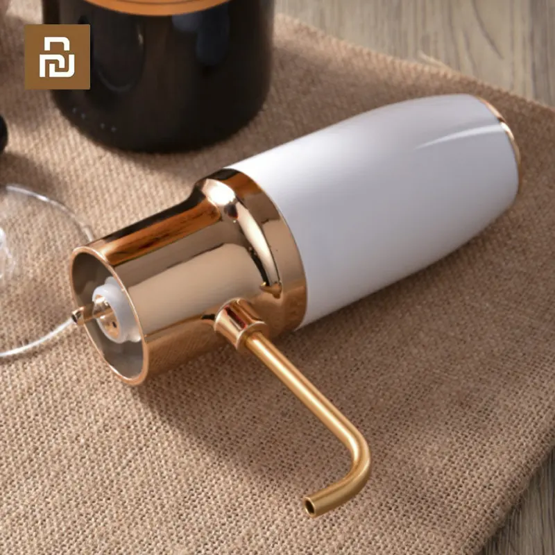 

Youpin USB Charge Auto Electric Decanter Smart Wine Pump Quick Wine Aerator Fast Decanting Wine Dispensers Wine Oxidizer Tool
