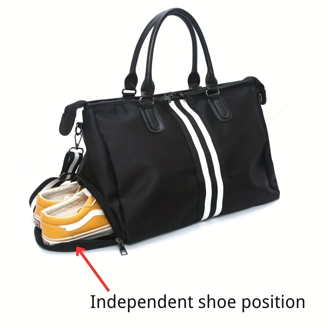 1pc Large Capacity Fitness Bag With Independent Shoe Positions Suitable For Short Distance Travel And Fitness
