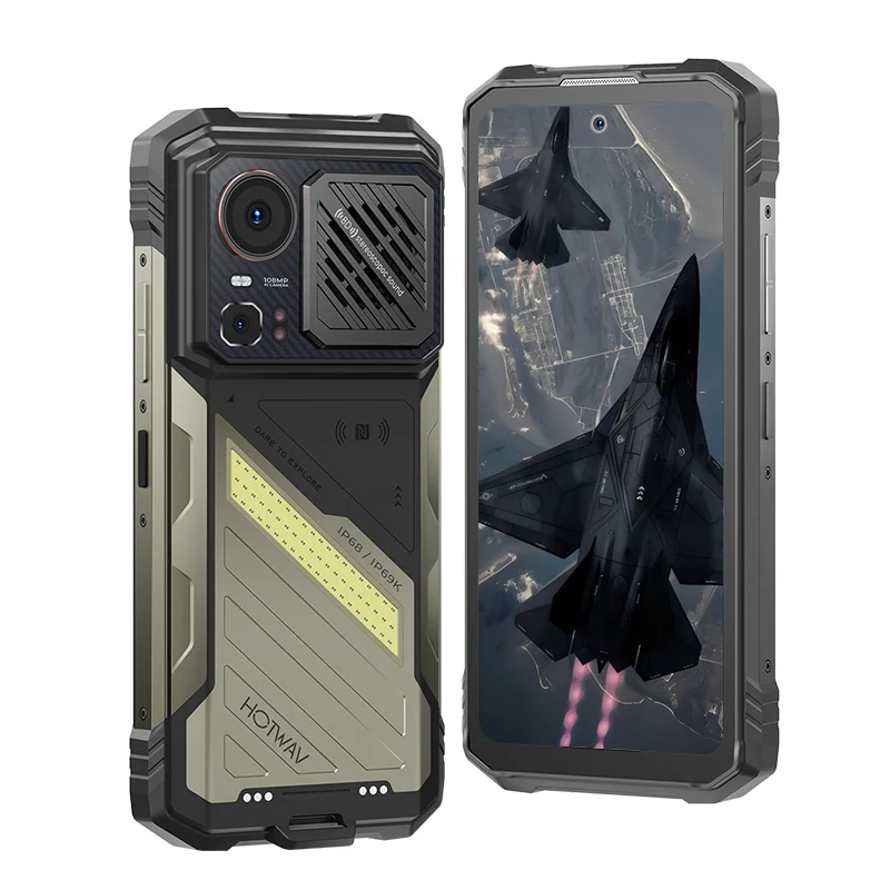 HOTWAV Hyper 8 Ultra Walkie-Talkie Robustes Smartphone 125 dB Lound-Lautsprecher 5G-Handy 12000 mAh 55 W 108 MP 12 GB 512 GB Mobiltelefon – Detail 3