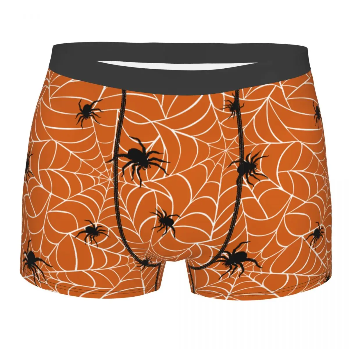 Men Spider Webs Animal Underwear Humor Boxer Briefs Shorts Panties Male Soft Underpants S-XXL