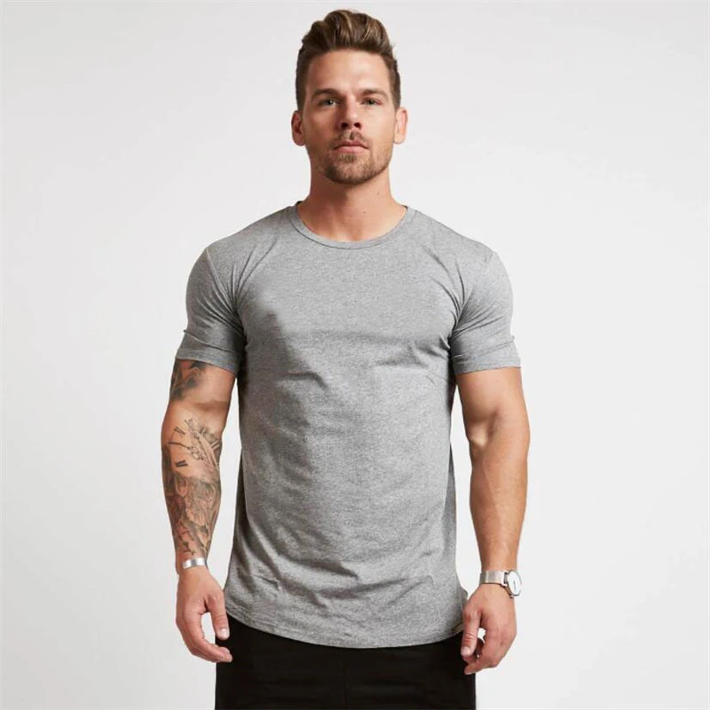 Men\'s Muscle Sports T-Shirts Fashion Tees Tops Short Sleeve Athletic Workout Gym Clohting Slim Fit T Shirts for Men